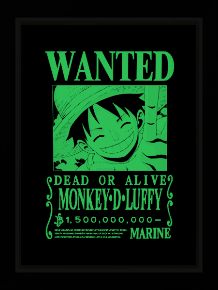 Tableau Photo-lumineux | Wanted Luffy – Image 4