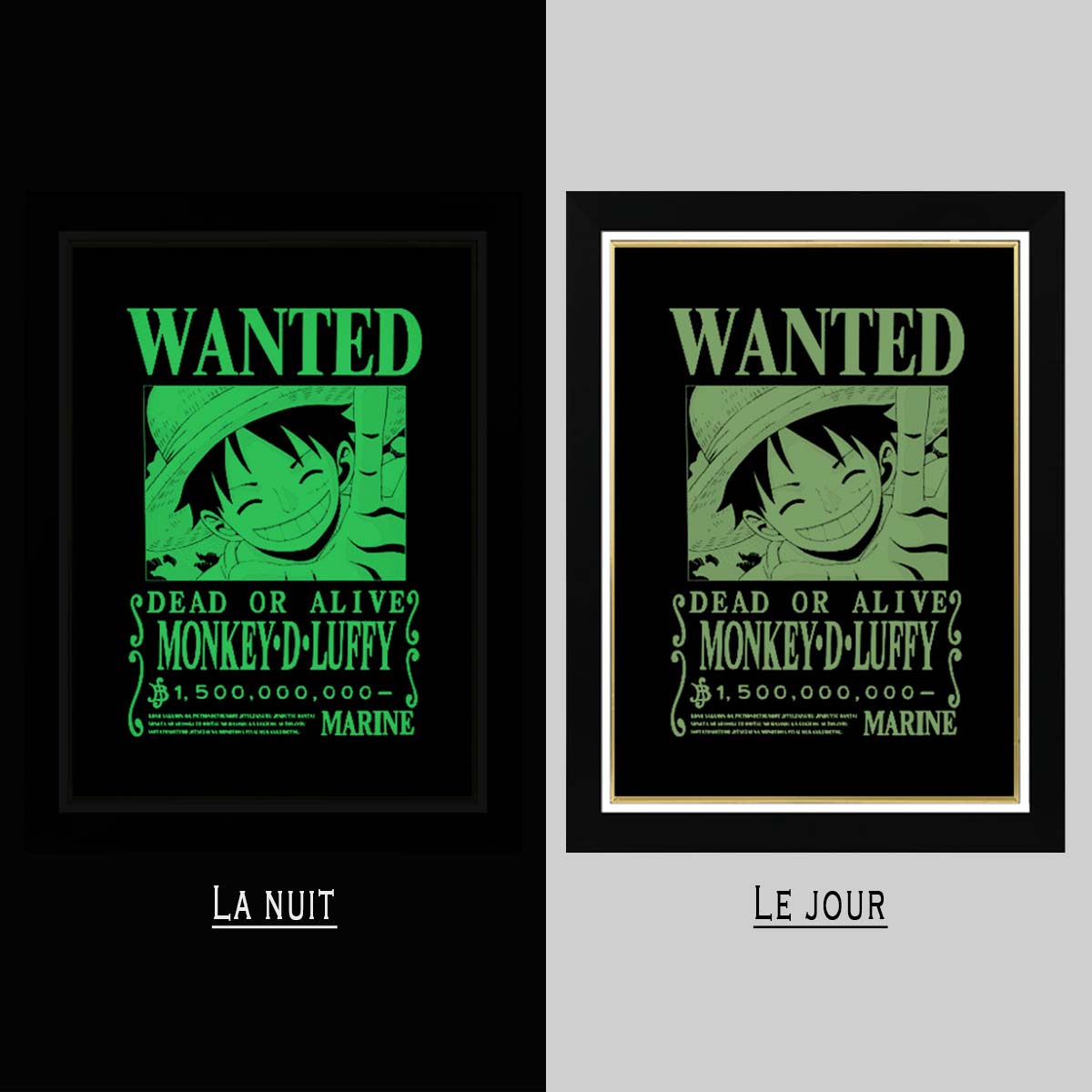 Tableau Photo-lumineux | Wanted Luffy – Image 5