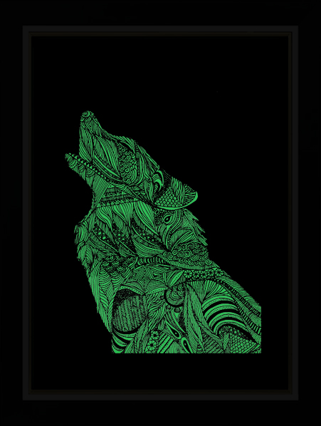 Tableau Photo-lumineux | Loup – Image 3