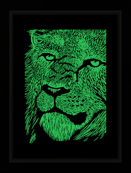 Tableau Photo-lumineux | Lion – Image 3