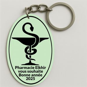 Porte-clés | Logo Personnalisé Pharmacies bonne année