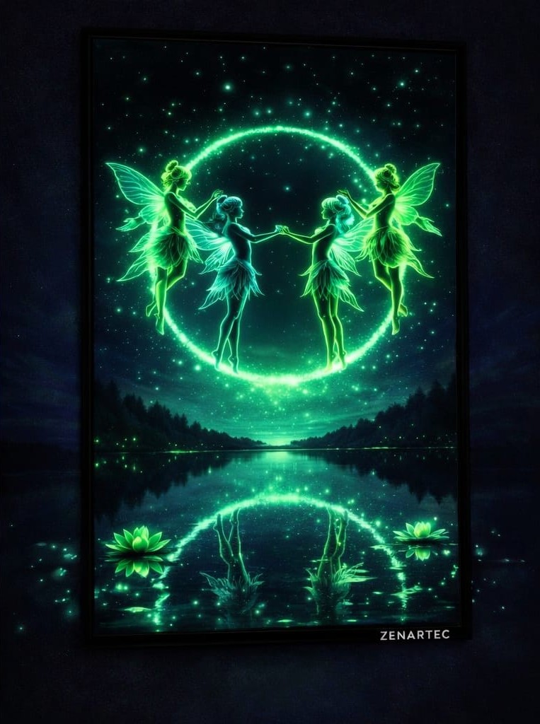 Tableau Zenartec la nuit — effet lumineux