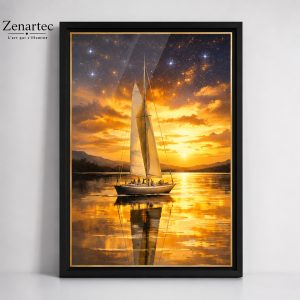Voyage Doré — Tableau photoluminescent