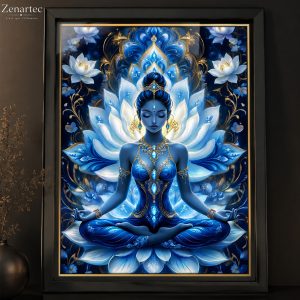 Éveil Indigo — Tableau photoluminescent