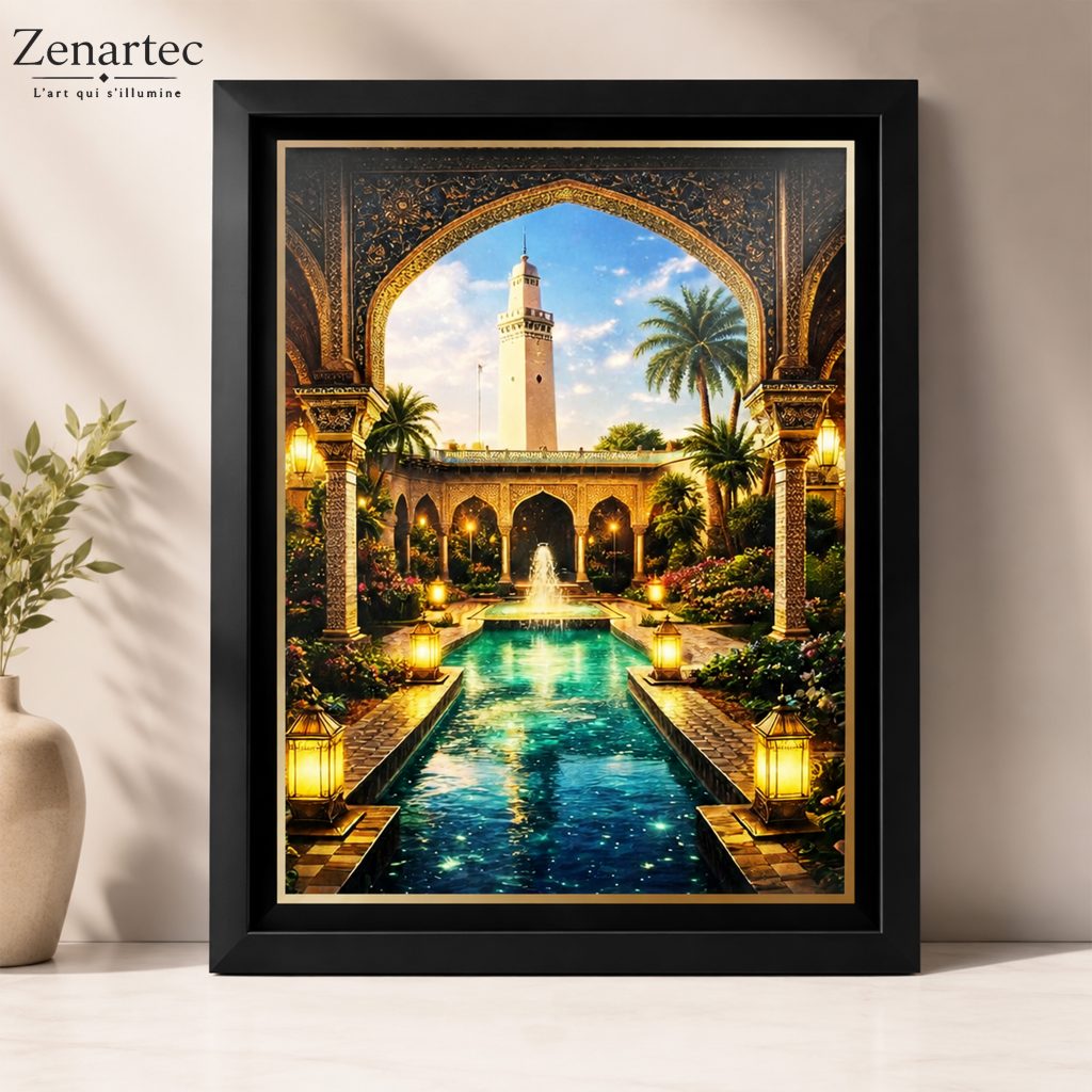 Tableau photoluminescent Zenartec Jardins Orientaux — Tableau photoluminescent, collection Maroc Impérial