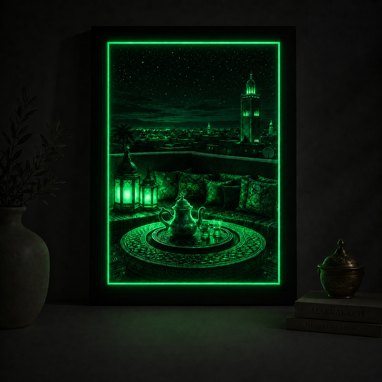 Instant Majestueux avec glow vert la nuit