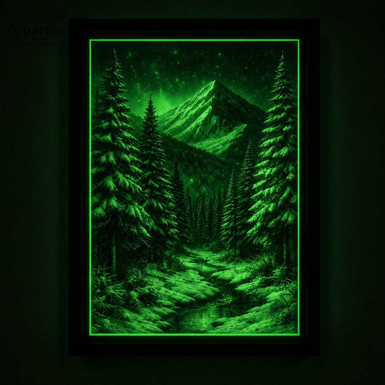 Éveil des Neiges — Tableau photoluminescent - الصورة 2