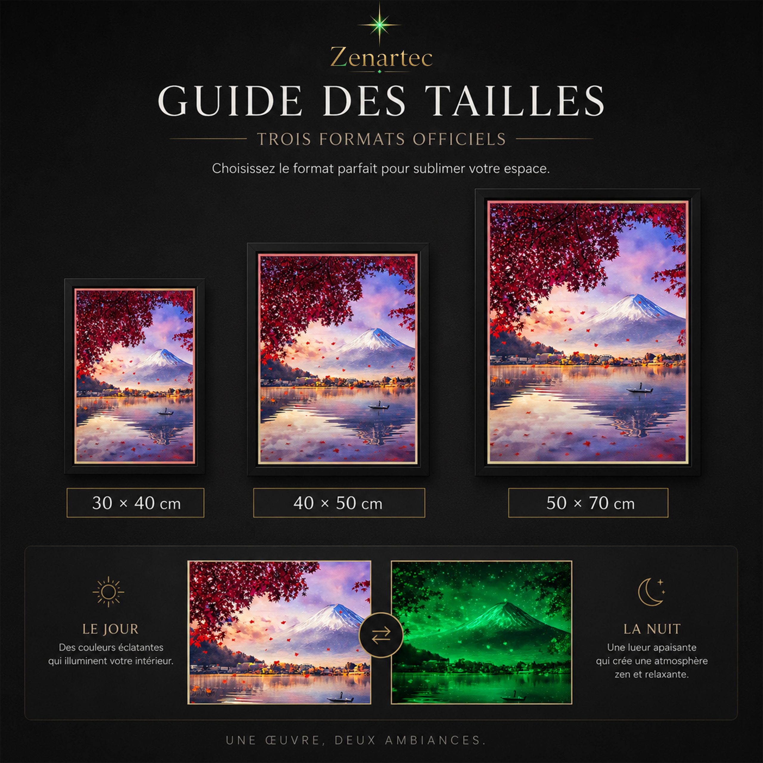 Écarlate du Fuji — Tableau photoluminescent – Image 6