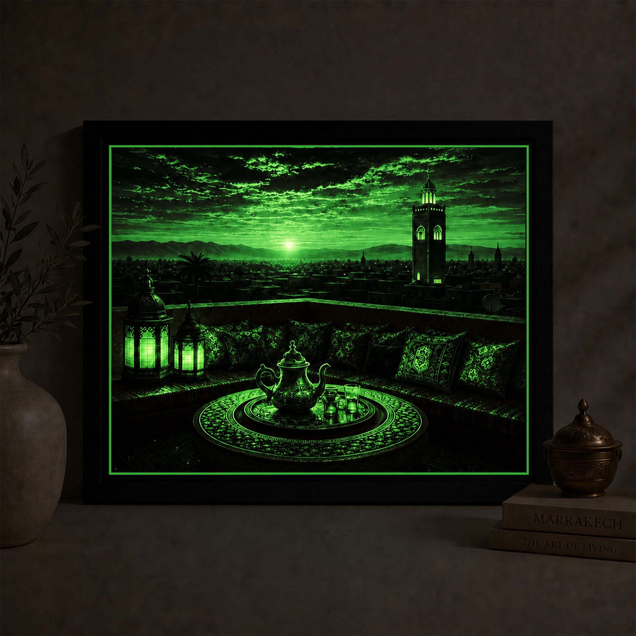 Instant Majestueux avec lumière photoluminescente dans l’obscurité glow vert
