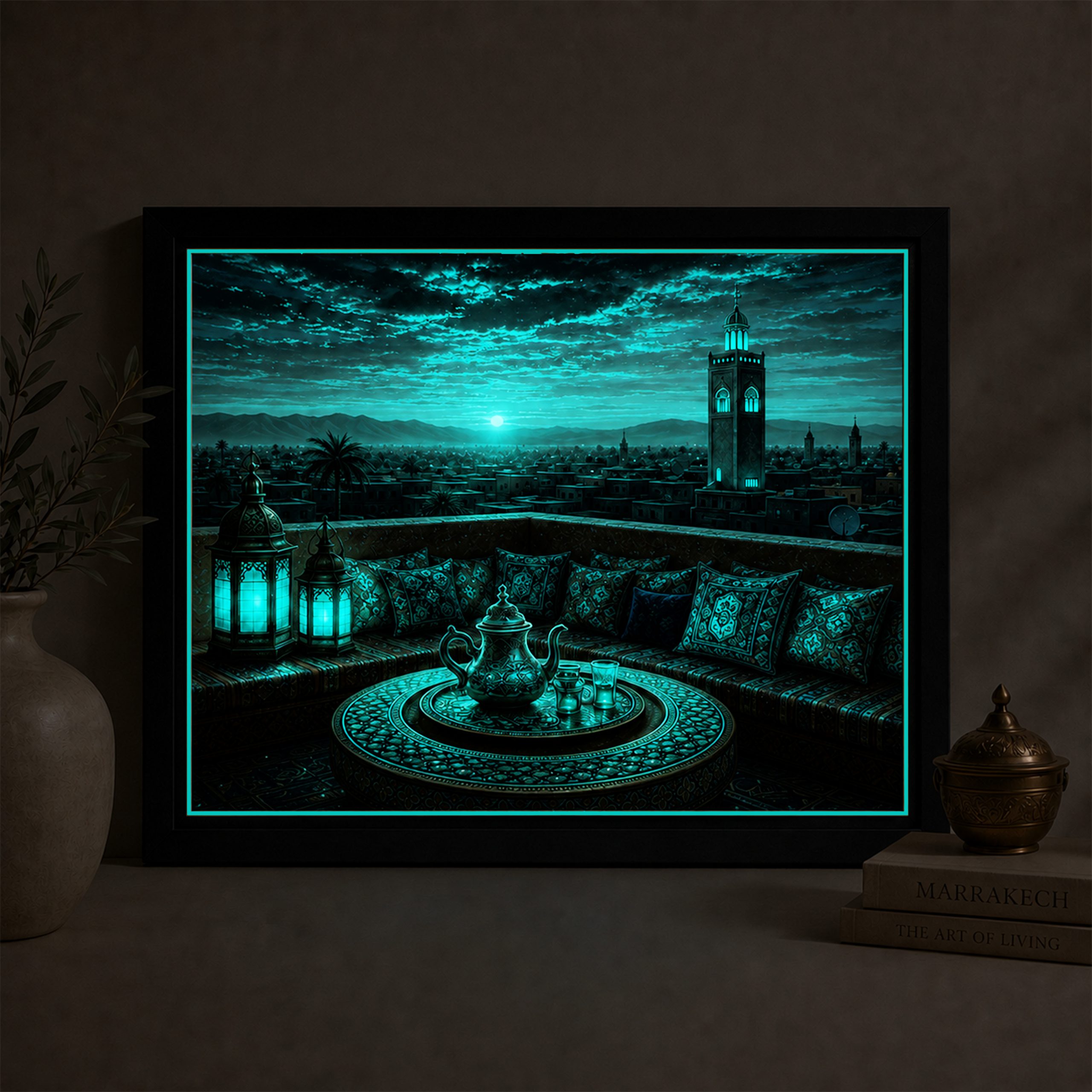 Instant Majestueux avec lumière photoluminescente dans l’obscurité glow turquoise