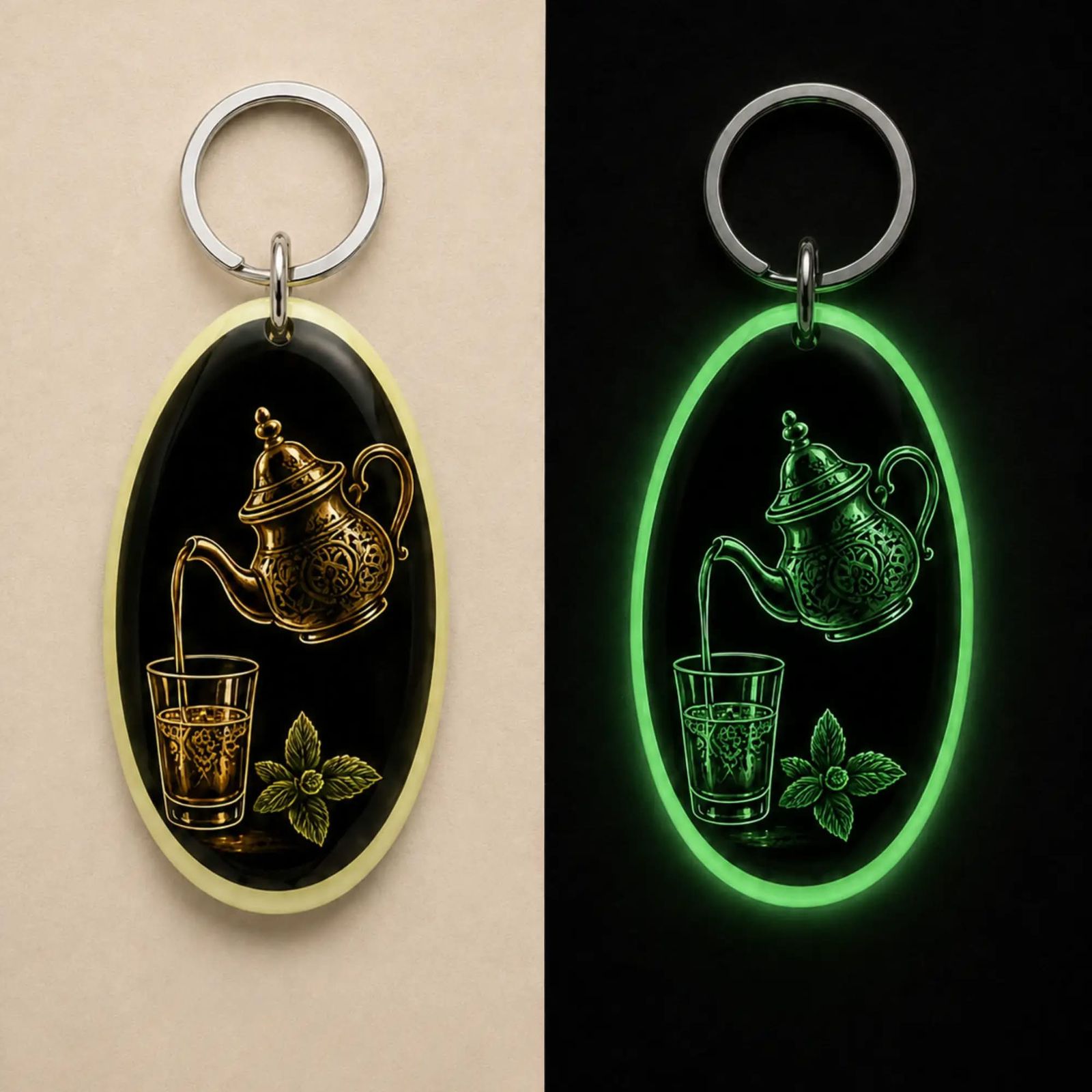 GOLDEN TEA — Porte-clés photoluminescent