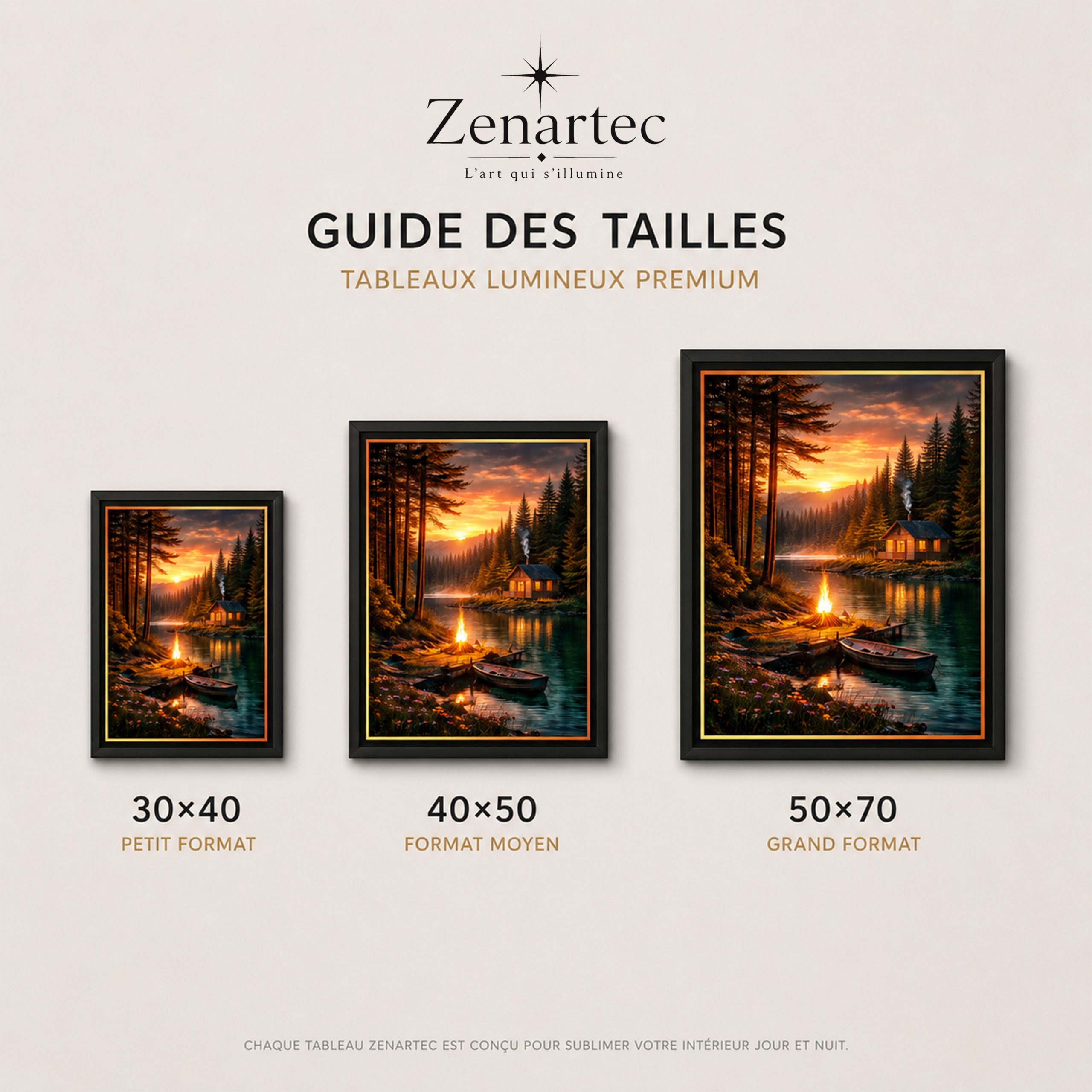 Tableau Chaleur d’un Instant en 30 × 40, 40 × 50 et 50 × 70 cm