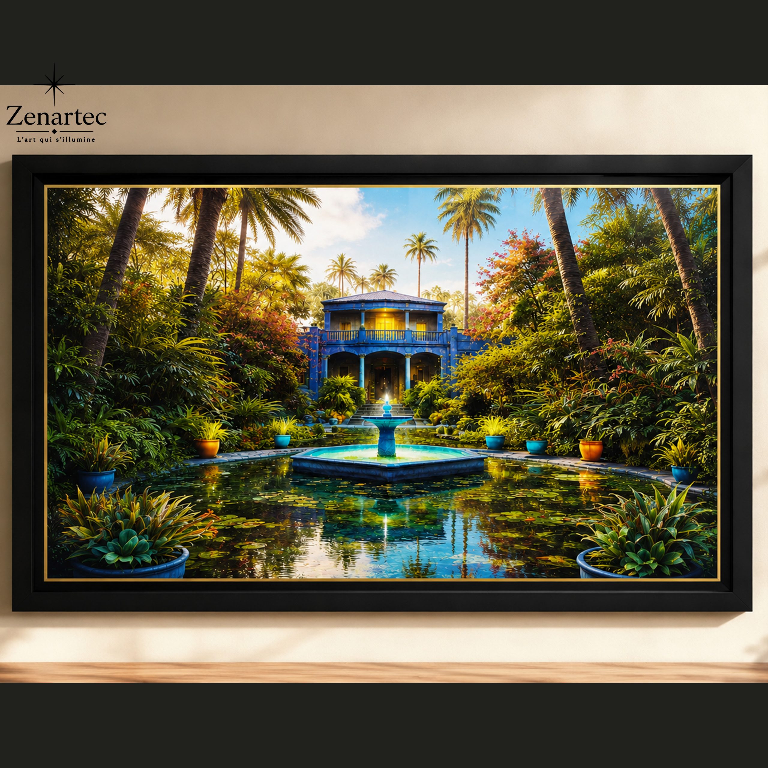 Tableau Majorel, Jardin d’Éveil en perspective sur un mur