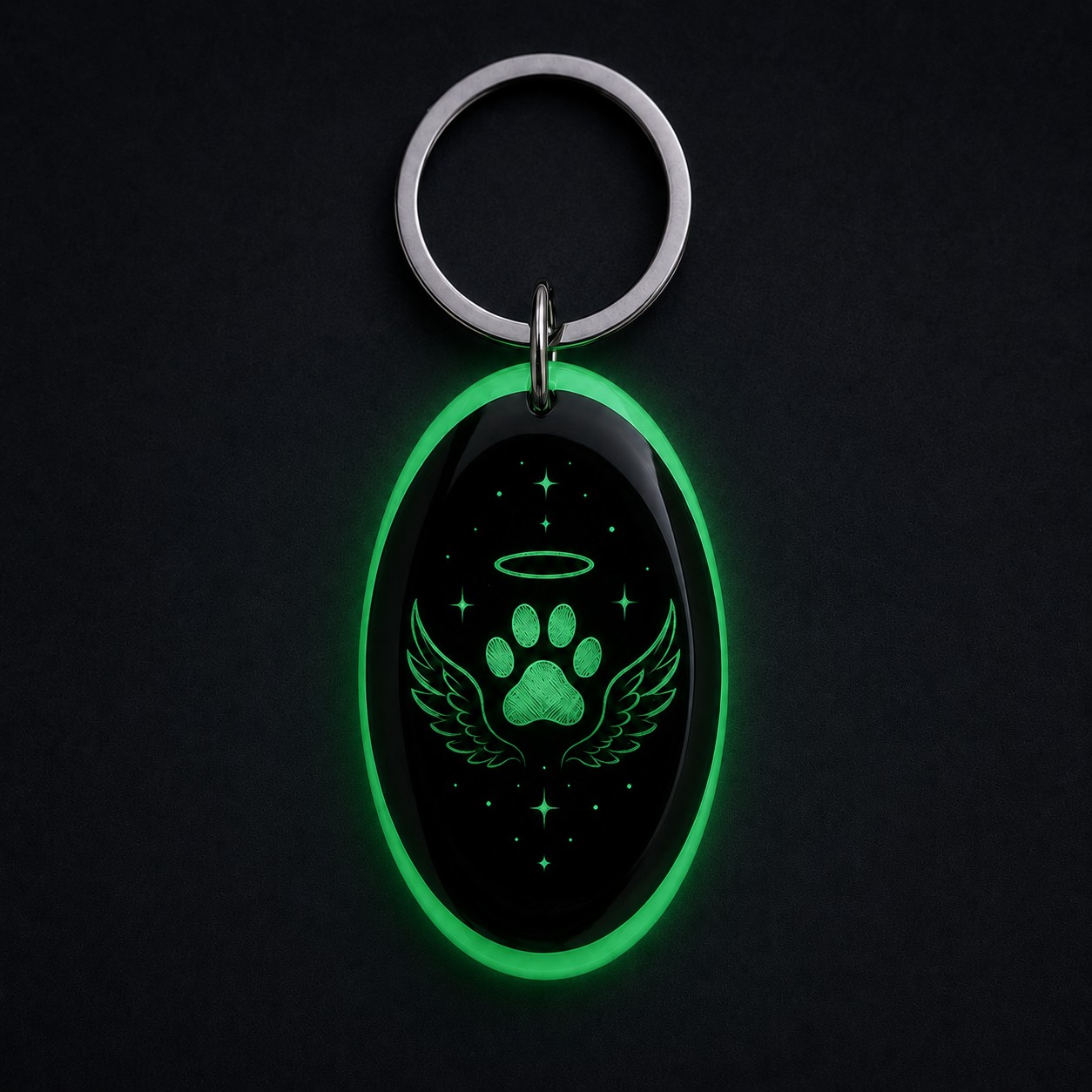 Ange Animal avec effet photoluminescent vert dans l’obscurité