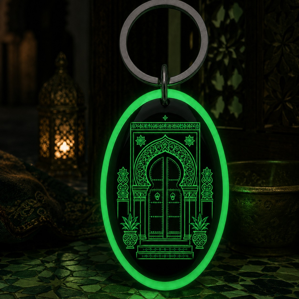 Porte-clés Bab Médina en situation