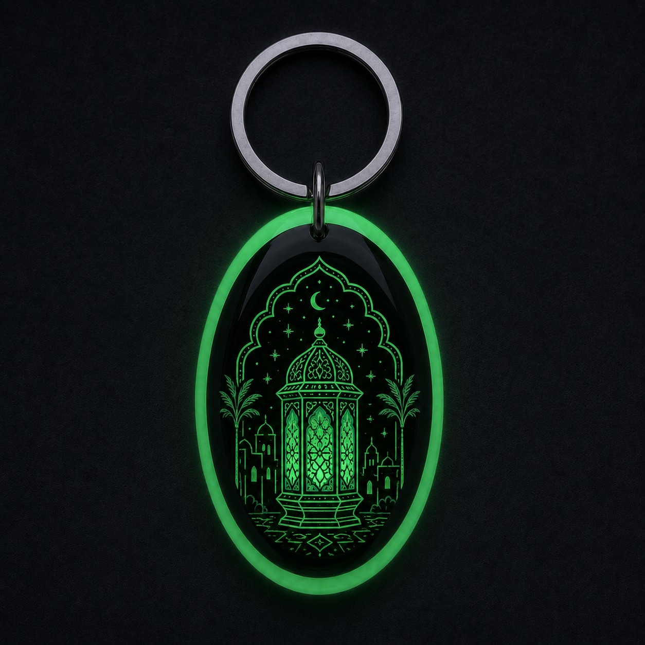 Lanternes de Médina avec effet photoluminescent vert dans l’obscurité