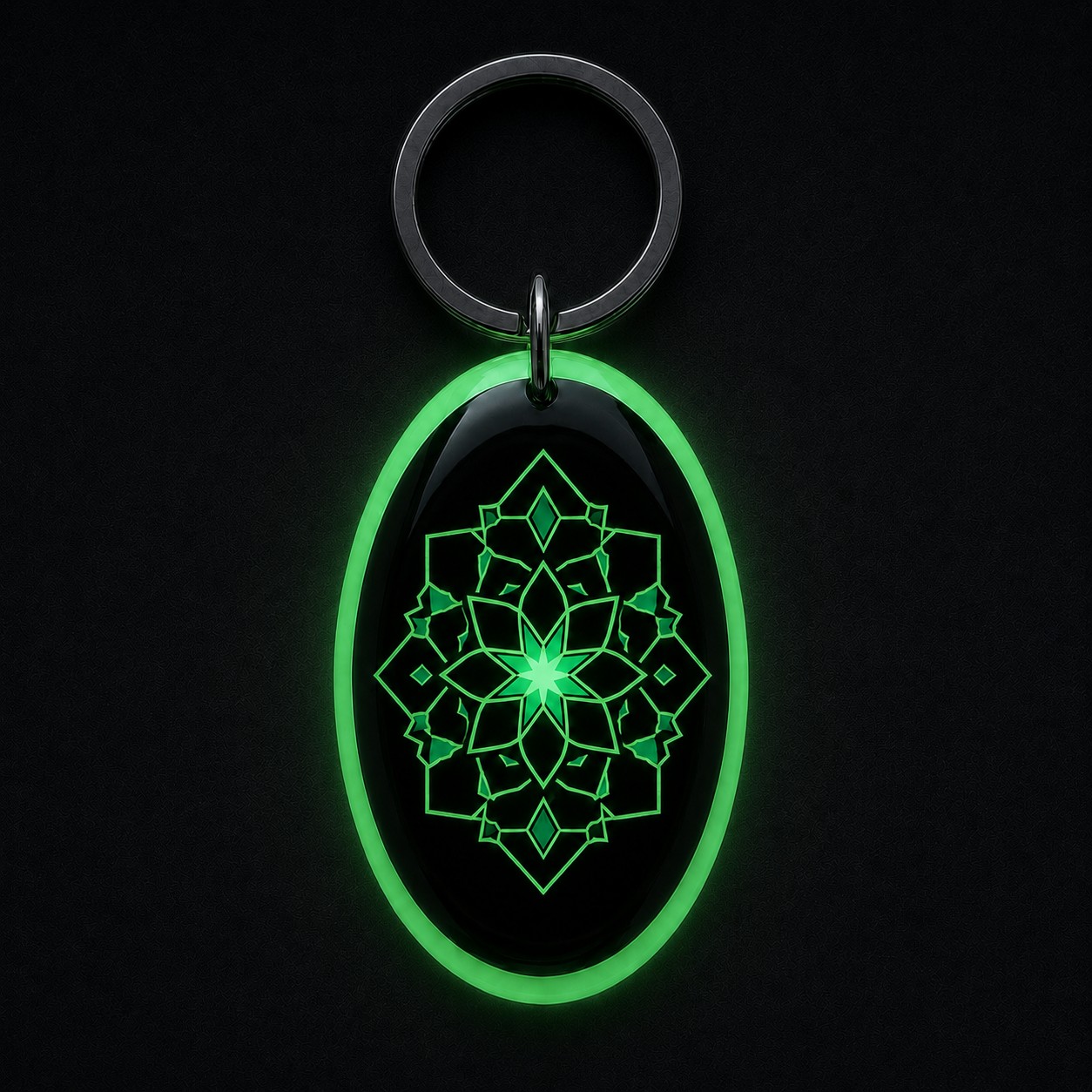 Zellige Glow avec effet photoluminescent vert dans l’obscurité