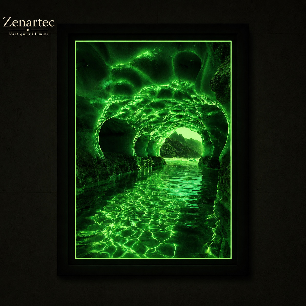 Sanctuaire Cristallin avec effet photoluminescent dans l’obscurité